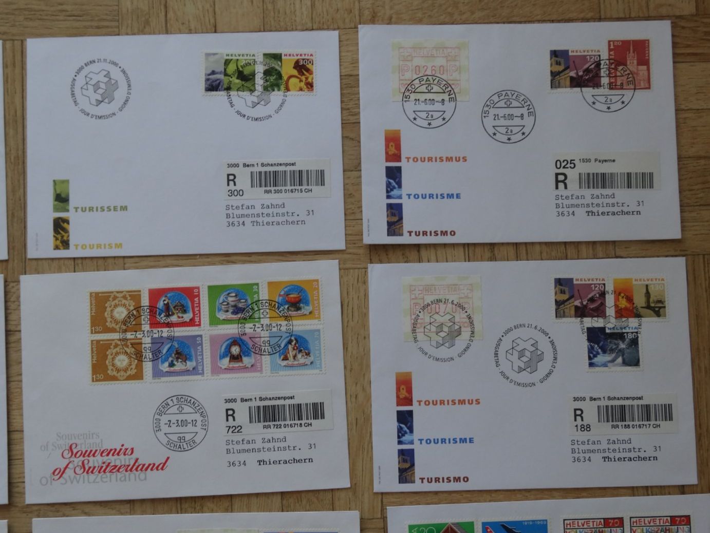 Tutti i francobolli: Timbres   Lot  (B)  9x   2000 – Usato da Romanel-sur-Lausanne venduto da Swift13 2