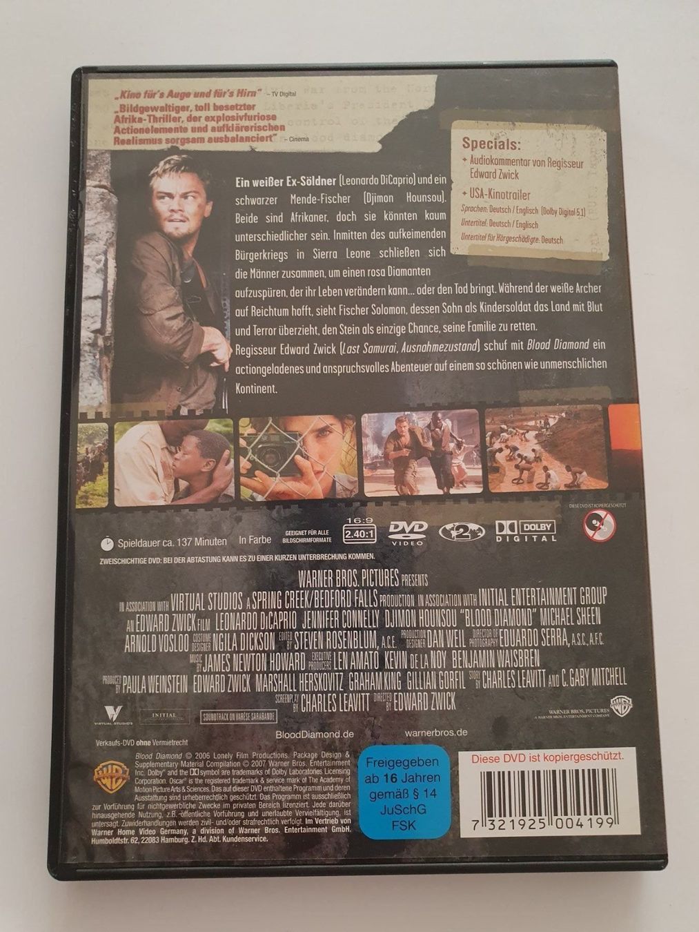 Tutti i DVDs: Blood Diamond (Leonardo Di Caprio) – Usato da Oberdorf BL venduto da BaldenEagle 1