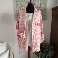 Me369 Kimono Blazer rosa rot s-m NP 298