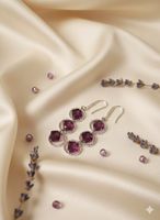 Ohrringe aus Swarovski Perlen Fuchsia