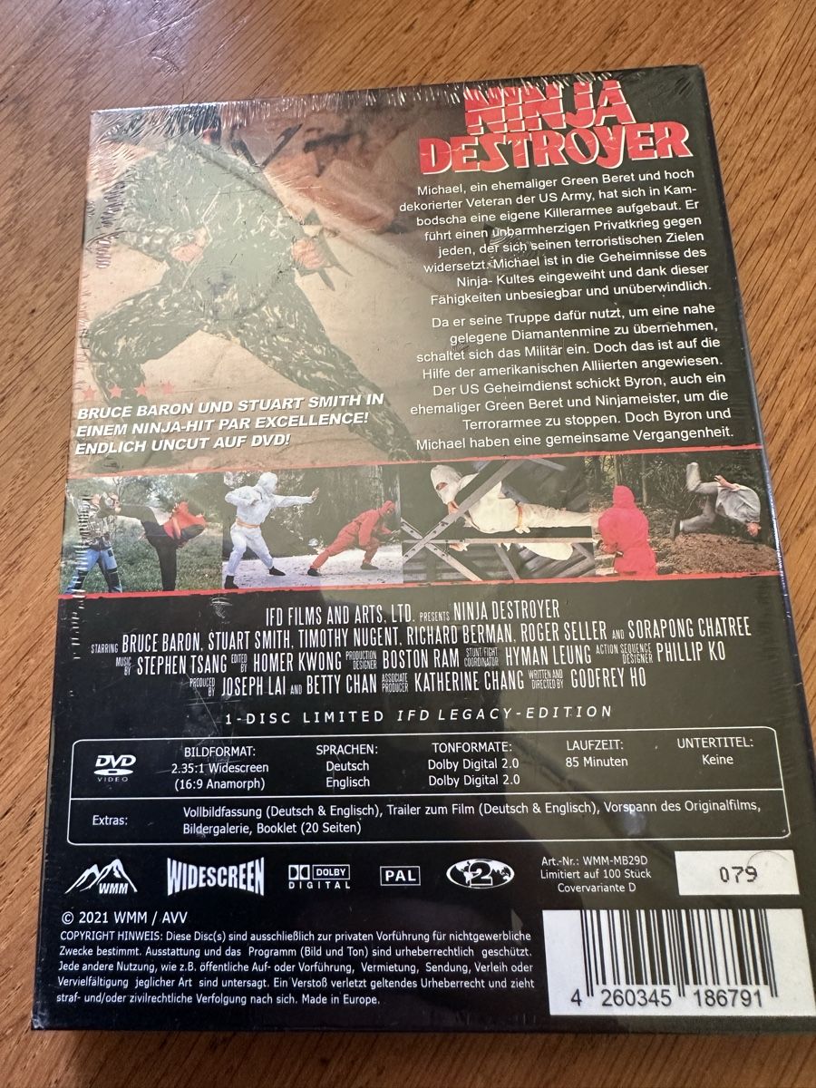 Tous les DVDs: Ninja Destroyer Mediabook, neu OVP – Neuf avec emballage d'origine à Benken ZH par Audi-erich 1