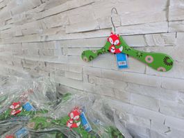 57 x Kleiderbügel für Kinder Holz Motiv Fuchs Kinderbügel