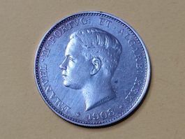Portugal 500 Reis 1908 "Manuel II" Silber