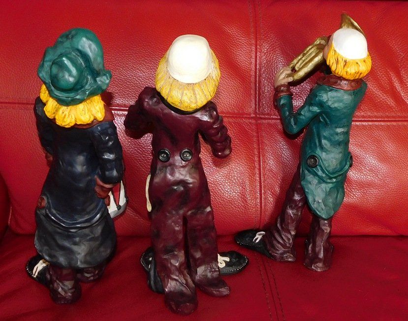 Statuette: 3 Clowns, Handmade,signiert – Usato da Villnachern venduto da Schnugelchen 5