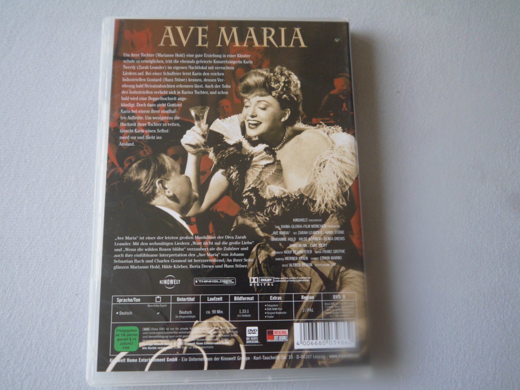 Tous les DVDs: AVE MARIA(1953) Zarah Leander – D'occasion à Hagendorn par Blaf 1