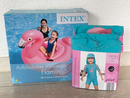 Neues Set! Flamingo Wassertier und UV-Schutzkleidung - neu!