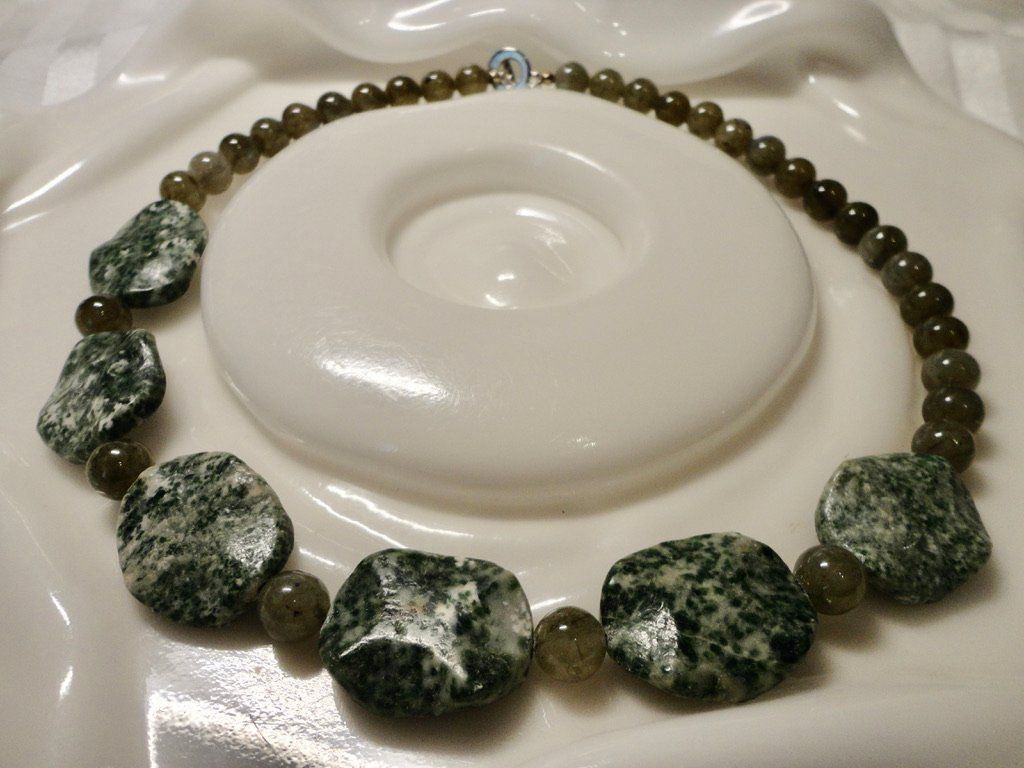 Catenine: Halskette - Baumachat, Labradorit – Nuovo (secondo la descrizione) da Biberist venduto da tl-schmuck