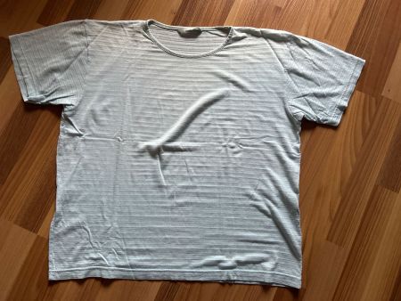 Sommer T-Shirt - hellblau gestreift, Grösse XL
