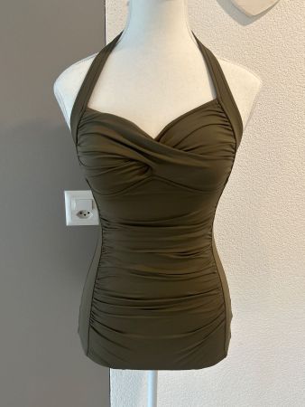 Neckholder-Badeanzug olive von Seafolly Australia Gr. AU 10