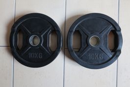 Hantelscheiben 50 mm | Guss gummiert 2x 10 kg