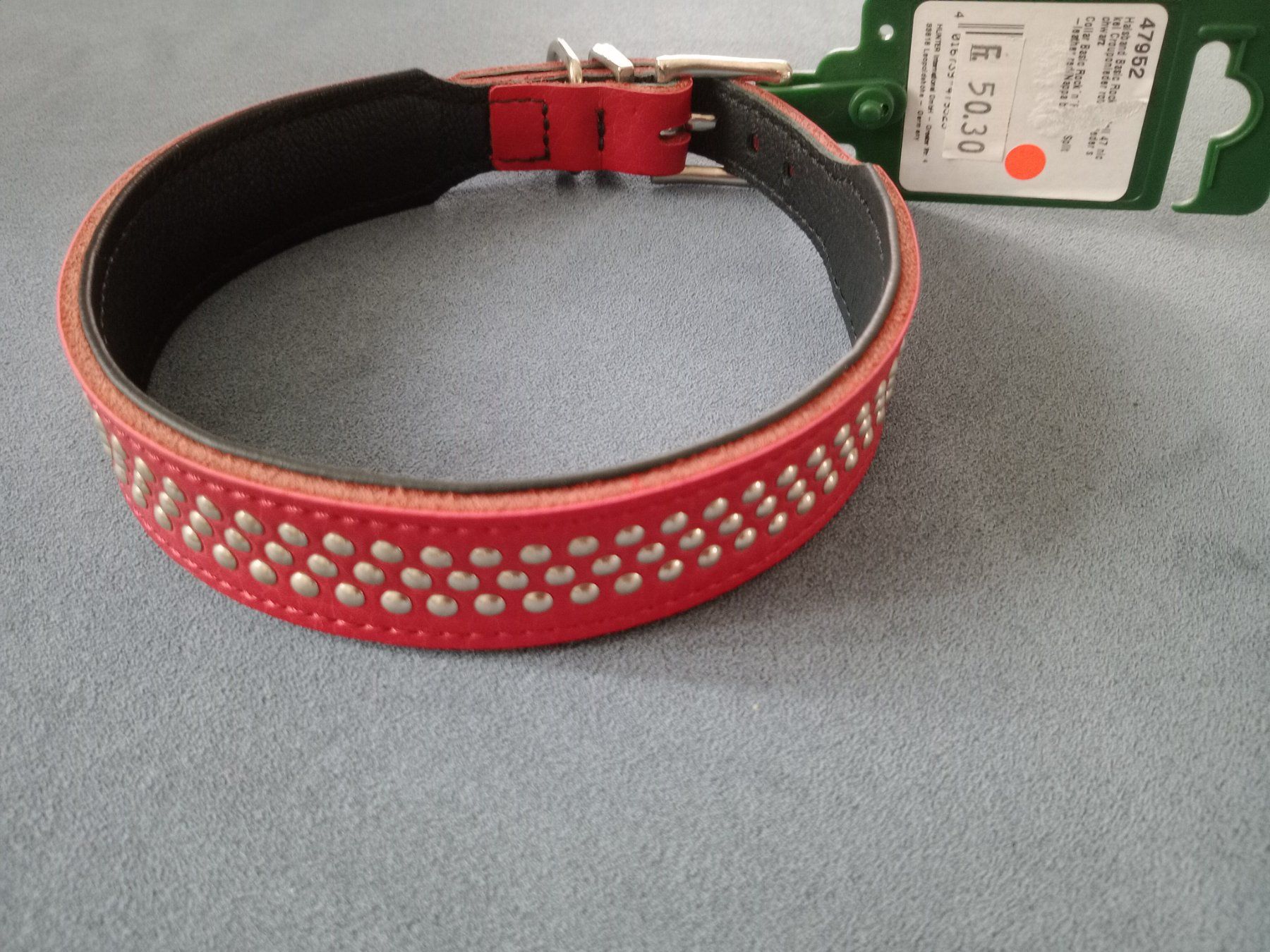 Hunter Guinzagli & Collari: Hunter Hundehalsband Leder  Rot 37 - 42 cm – Nuovo e nell'imballaggio originale da Rüegsauschachen venduto da W4PAW 1