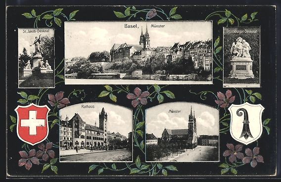 Ansichtskarten: Basel, Münster, Rathaus, Strassburger-D – Gebraucht aus Berlin von bartko-reher