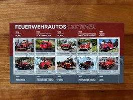 FL Kollektionsbogen  Nr. 13  Erstag  Feuerwehrautos  (F22)