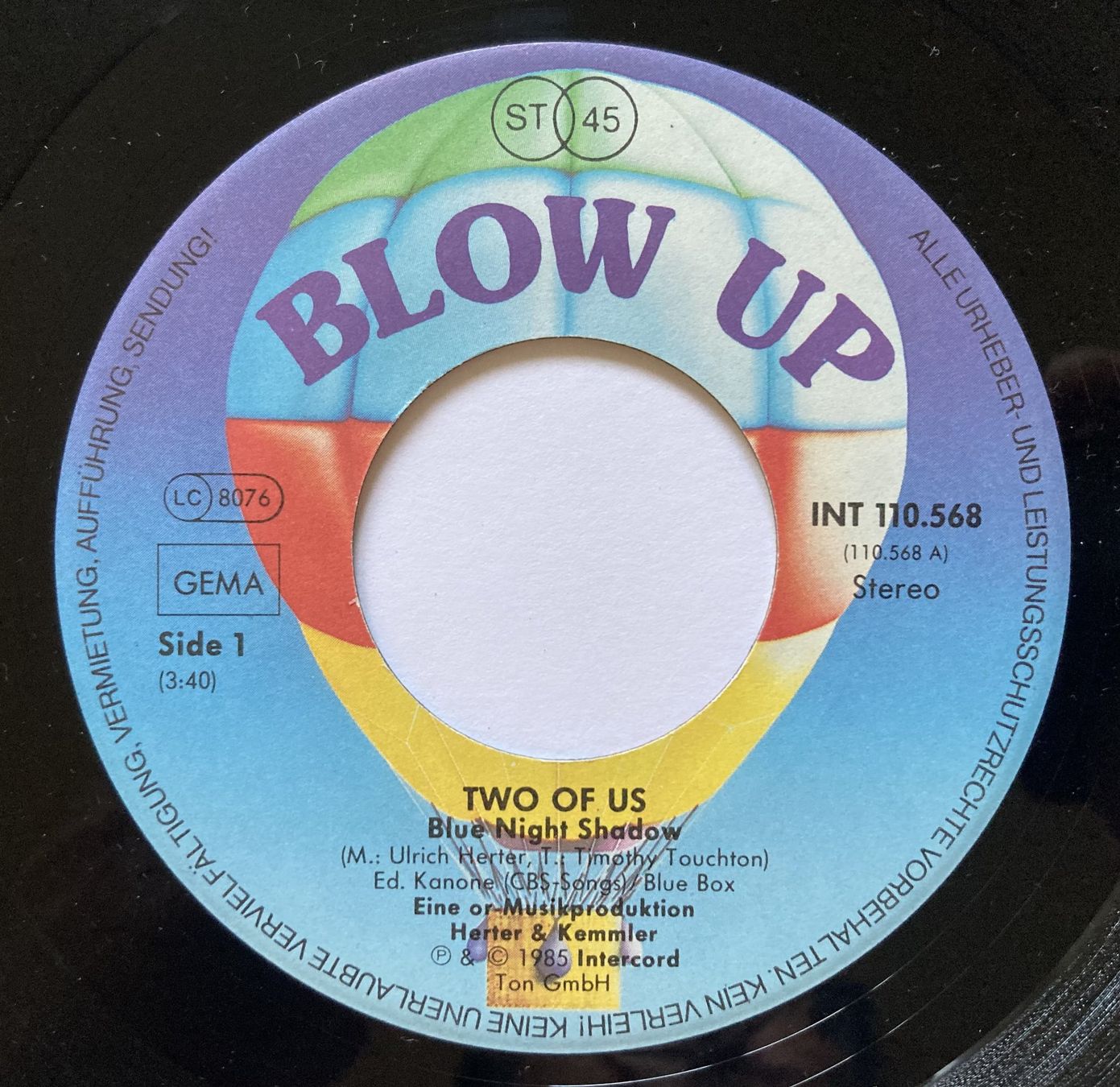 Schallplatten: TWO OF US - BLUE NIGHT SHADOW – Gebraucht aus Bottens von hotter-than-hell 2