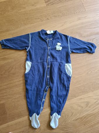 Baby Strampler eco product blau Baumwolle Grösse 80