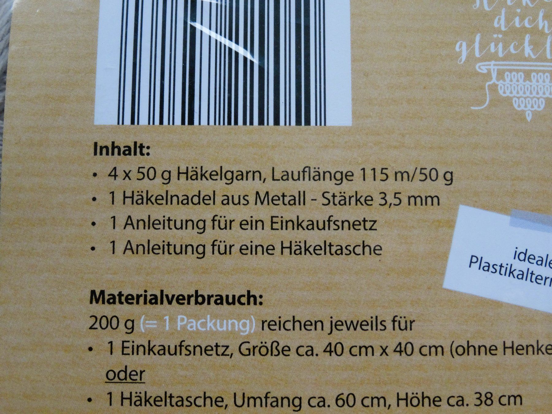 Wolle: 4x je 50gr.Baumwolle mit Anleitung – Neu und originalverpackt aus Gossau SG von oreliefredy 4