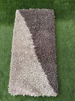 Tapis bicolore shaggy 70x145cm beige marron