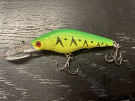 Wobbler yellow green 6cm Barschköder fischen 6g