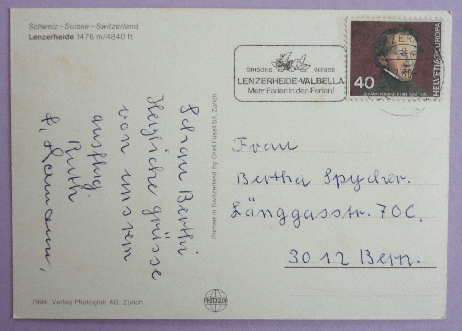 Cartoline postali: Lenzerheide 1476 m – Difettoso da Fétigny venduto da Billy2miny 1