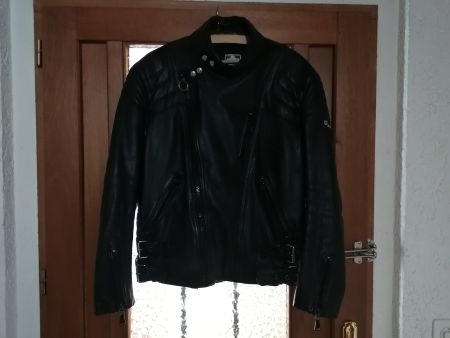 Vintage Motorrad Lederjacke von Harro Grösse 52
