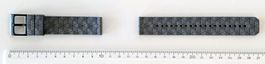 🔝⌚Nr 265 Silikon Uhrenband, grau, Stegbreite 20mm