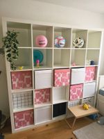 25er Kallax Regal mit Aufbewahrungsboxen weiss rosa gebrauch
