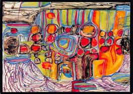 Kunst-AK, Fried. Hundertwasser, Der Ableger eines Autos