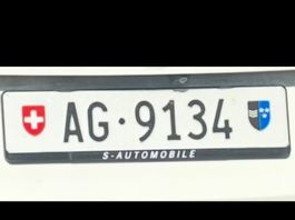 Aargauer Nummernschild  AG 9134 Abtretungsrecht