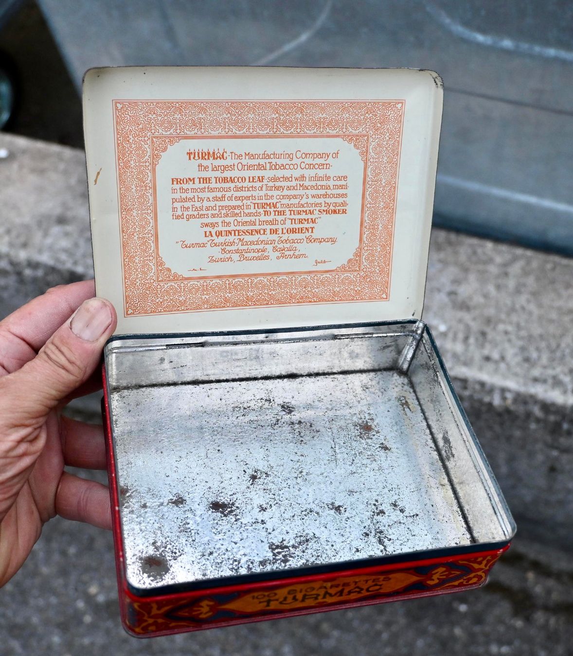Dosen: Vintage BLECHDOSE Turmac BLEU orange – Gebraucht aus Pfaffhausen von mono_rec 6