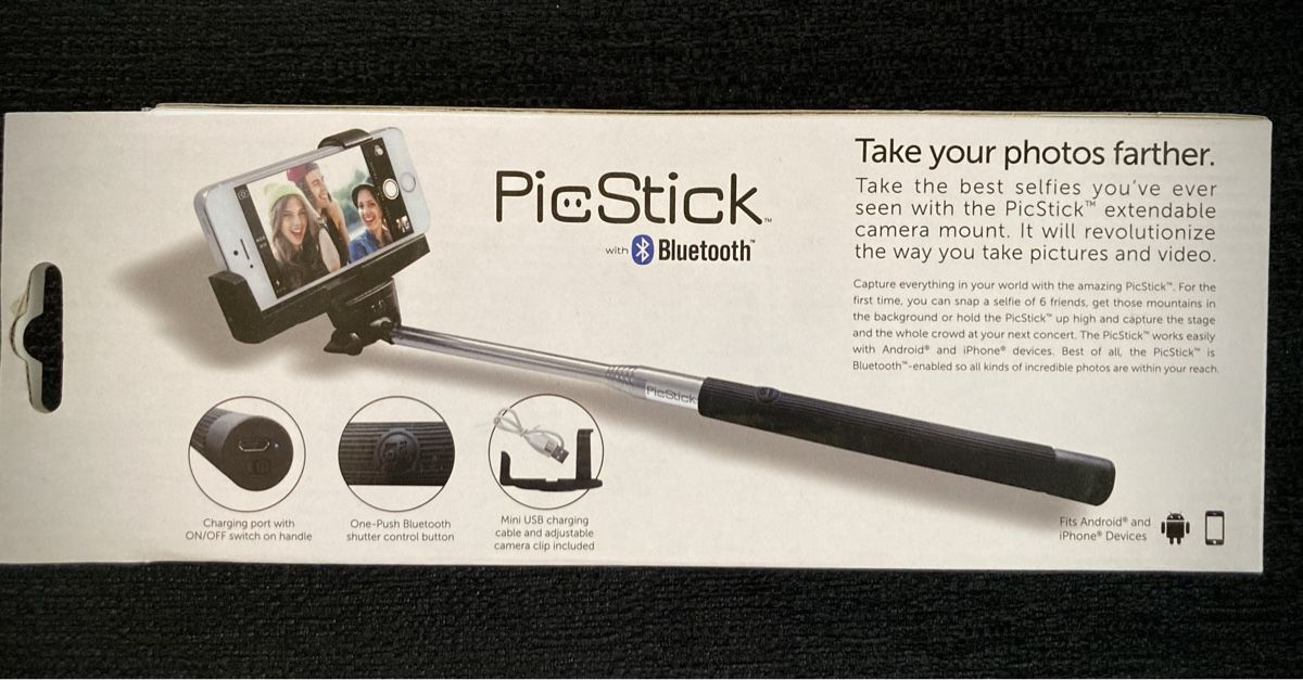 Staffe: PicStick Selfie Stick mit Bluetooth neuwertig – Nuovo (secondo la descrizione) da Vinelz venduto da Viewfinder84 3