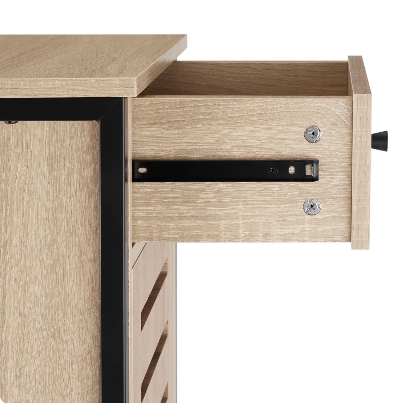 Comodini: neuer Nachttisch Industrial Holz hell, Eiche Sonoma – Nuovo e nell'imballaggio originale da Necker venduto da liq24 7