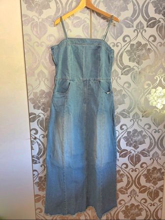 Jeans Kleid Sommerkleid Trägerkleid Denim Grösse 40 / XL