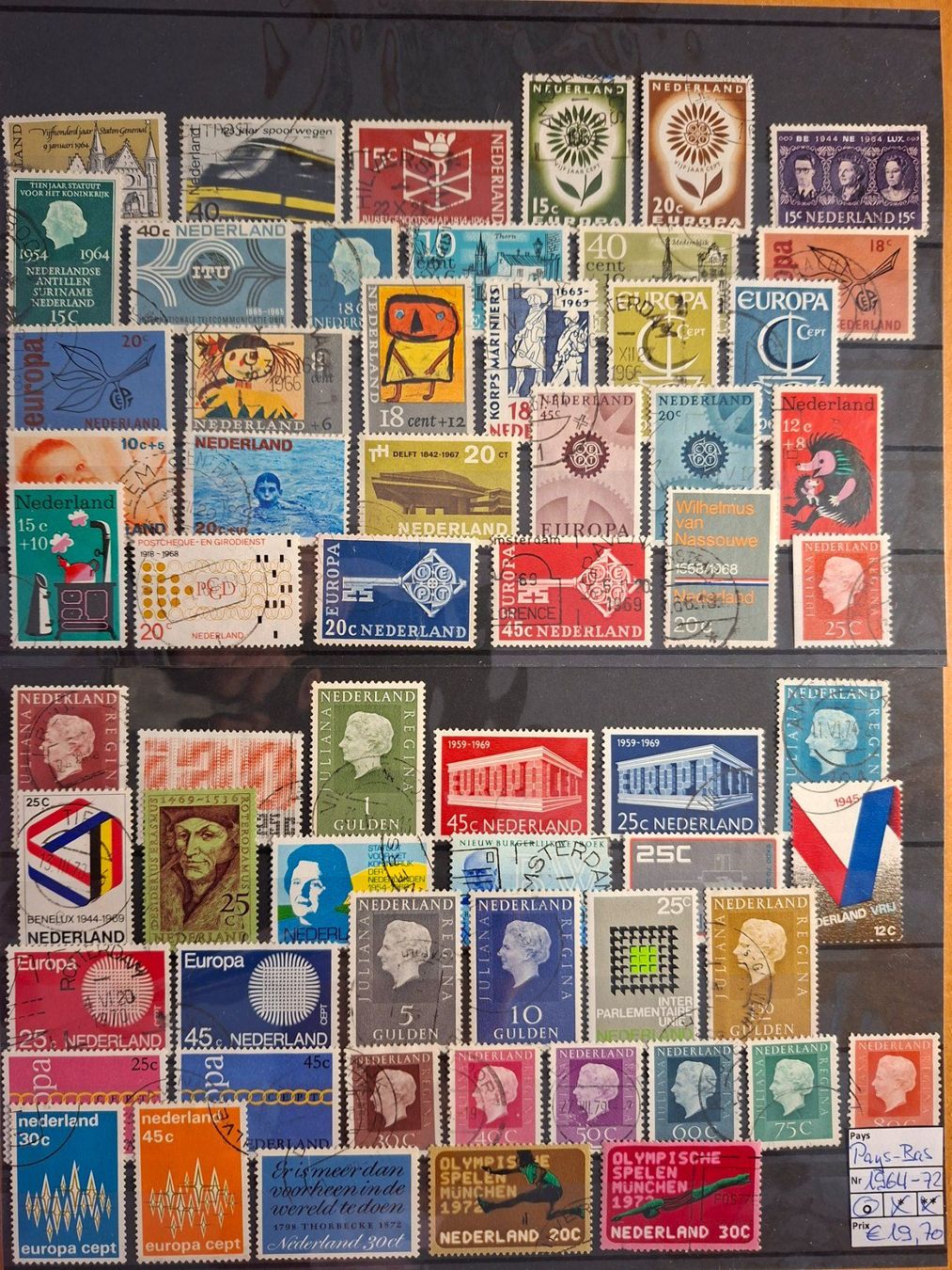 Tutti i francobolli: Niederlande° / Pays-Bas° 1964-72 – Usato da Confignon venduto da Alfda2000