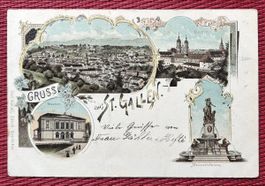 Gruss aus St.Gallen Litho 