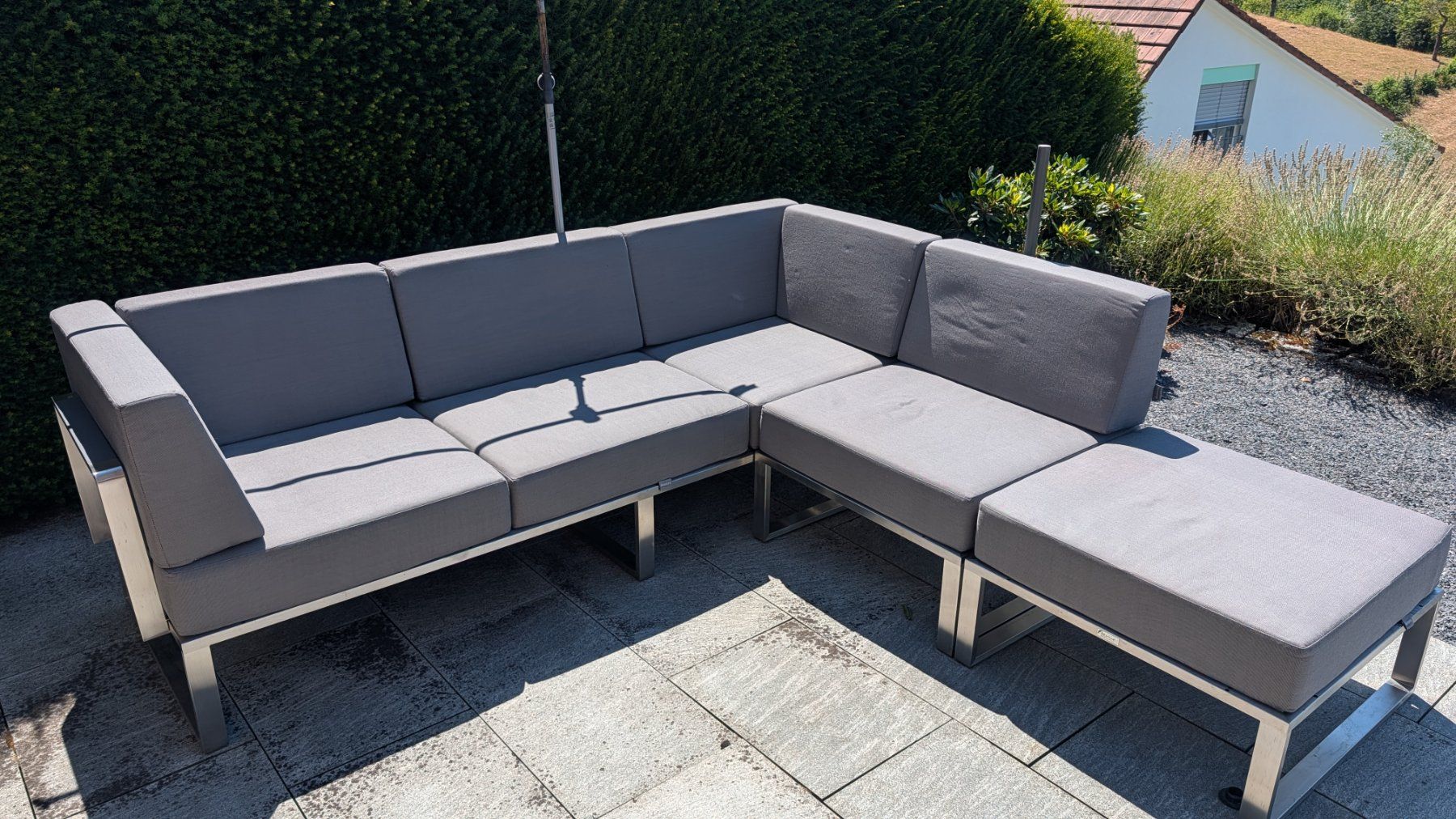 Sofas: Ecksofa Gartensofa Metall Anthrazit Sitzgruppe Outdoor – D'occasion à Füllinsdorf par Boza27 1