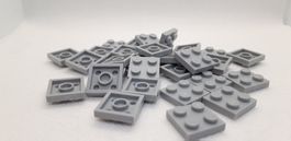 Lego 30 Stk. Plate 2x2 (medium stone grey)