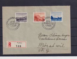 Fl. 1945  R. - Brief 100Jahre Post Liechtenstein.