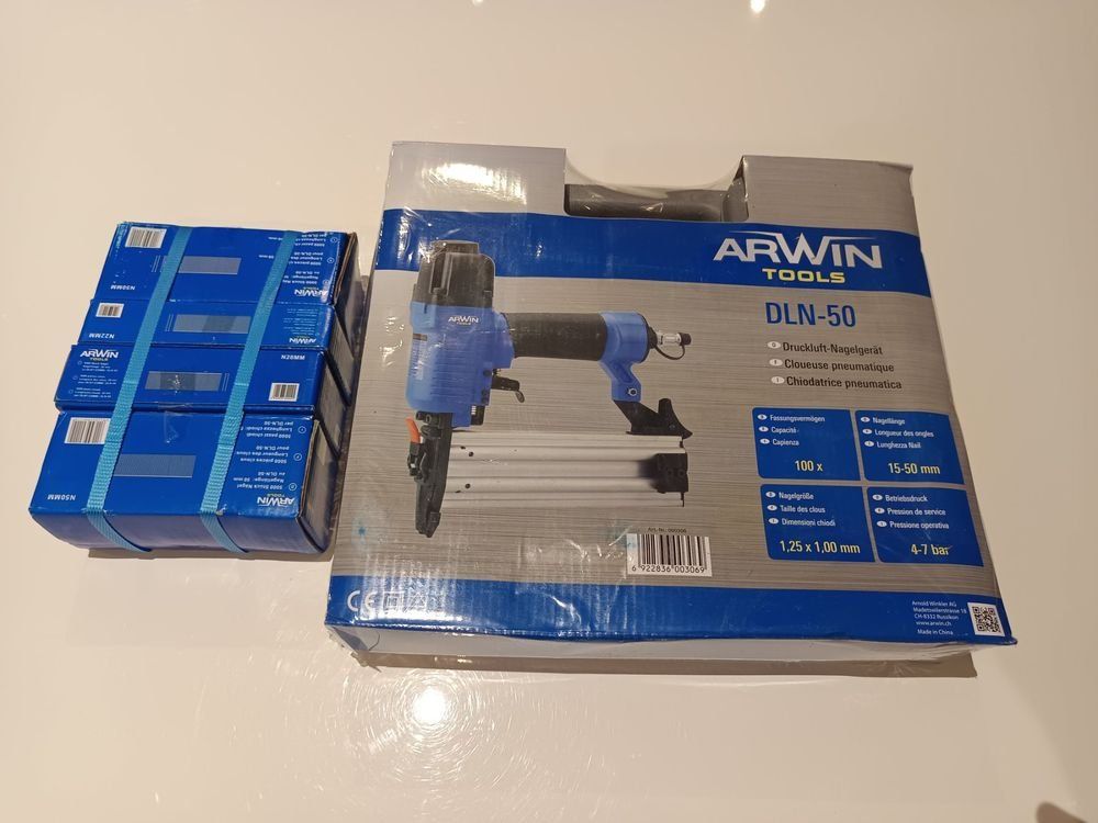 Tutti gli attrezzi: Neues Arwin Druckluft Naglerset – Nuovo e nell'imballaggio originale da Buchs SG venduto da sem_vd5r 2