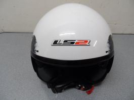 LS2 Jethelm, Grösse S, Weiss mit Dekor