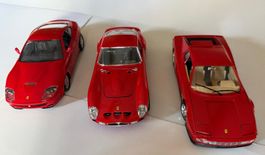 3x Ferrari 1:18 / Sammlermodelle