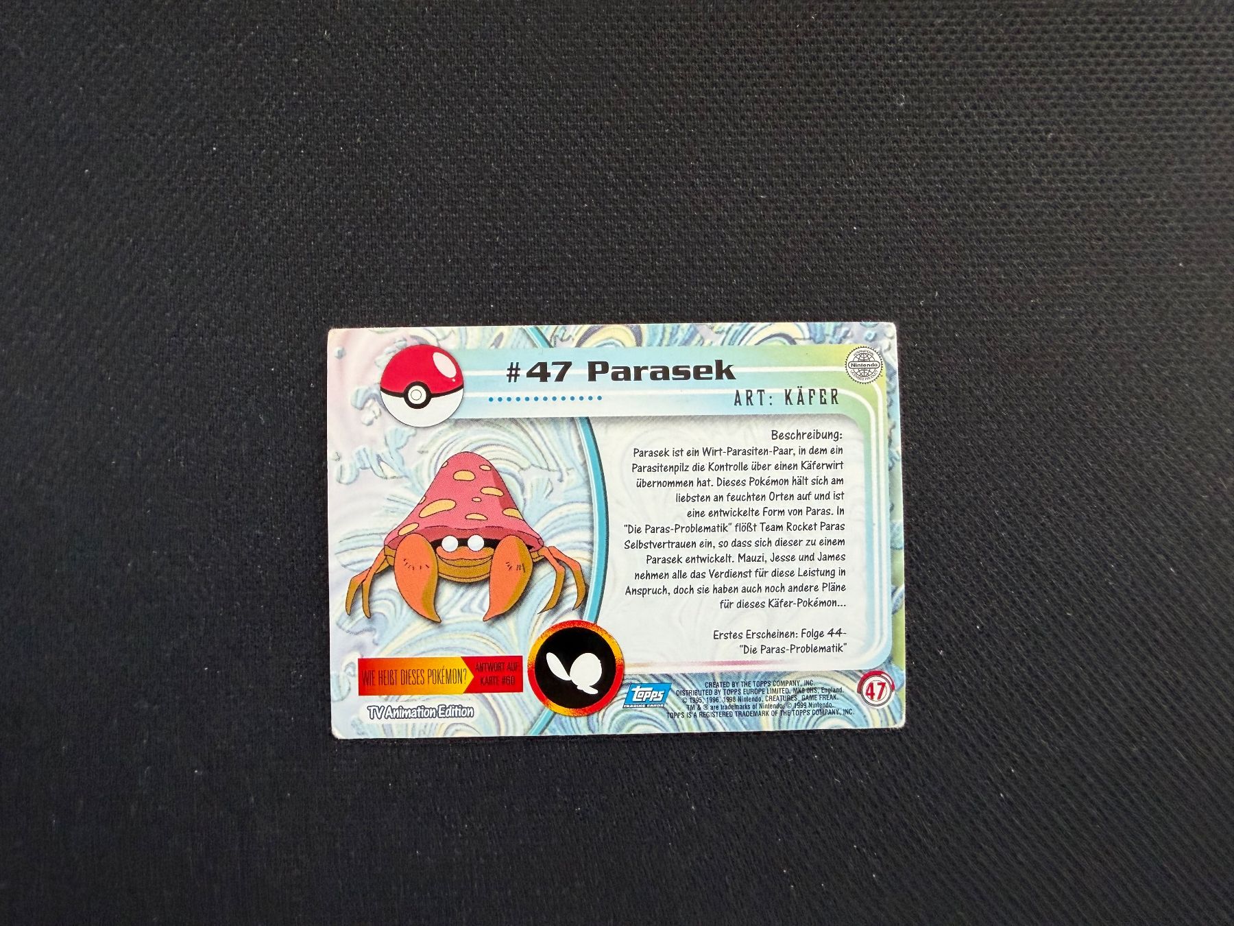 Pokémon Carte collezionabili: Pokémon Topps 1999 - Parasekt – Usato da Zürich venduto da mountainwizard00 1