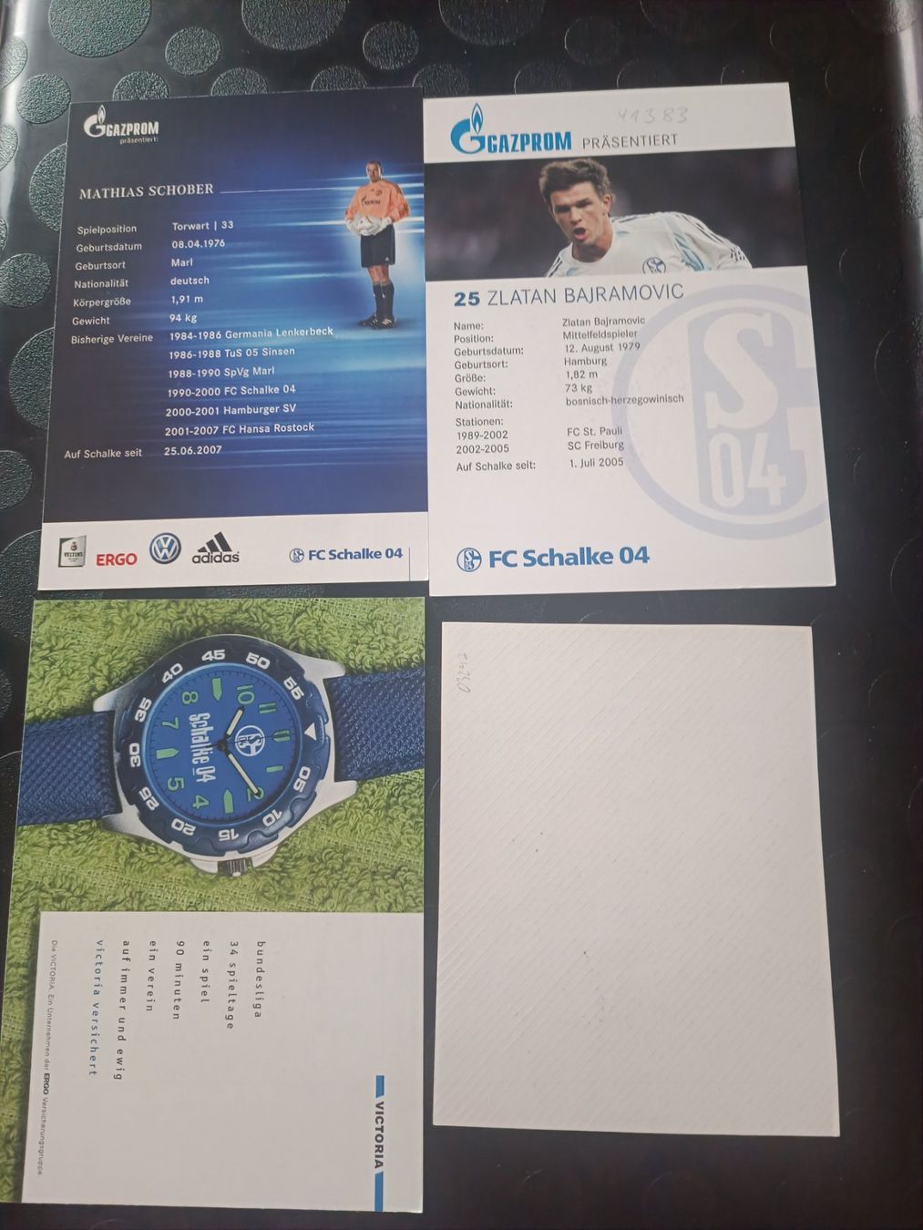 Autografi: FC Schalke 04 - Handsigniert - 4er Set – Usato da Menziken venduto da Artographs 1