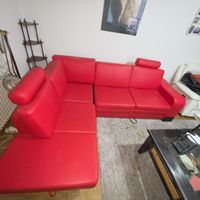 Ecksofa rot mit Schlaffunktion gebrauchter Zustand