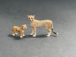 Schleich 14614 Gepardin mit Gepardenbaby Gepard