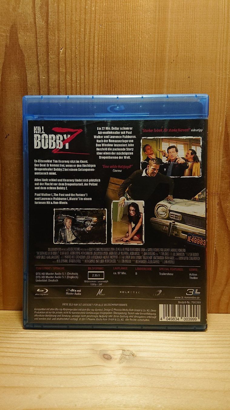 Tutti i DVDs: KILL BOBBY Z Blu-Ray mit Paul Walker – Usato da Wilderswil venduto da Exebub 1