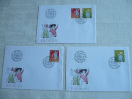 1989 3 FDC Europamarken Satz & Einzelmarken SBK 775 - 776