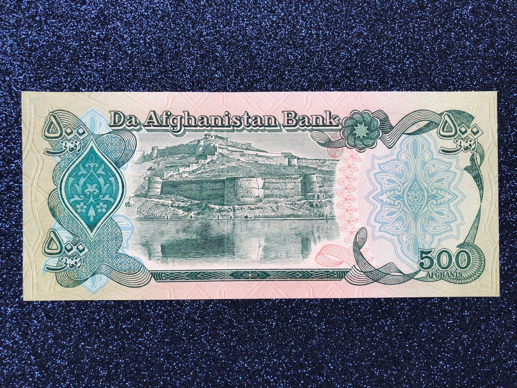 Banconote: Afghanistan 1979 - 500 Afghanis UNC – Nuovo e nell'imballaggio originale da Pfäffikon SZ venduto da Sieben77 2