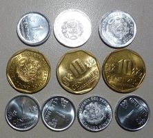 Peru Münzen 2010, 10 ,5, 1 Centimos, 10er Lot