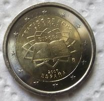 SPANIEN - 2 EURO 2007 - 50 JH. ROEMISCHE VERTRAEGE - UNZIRK.