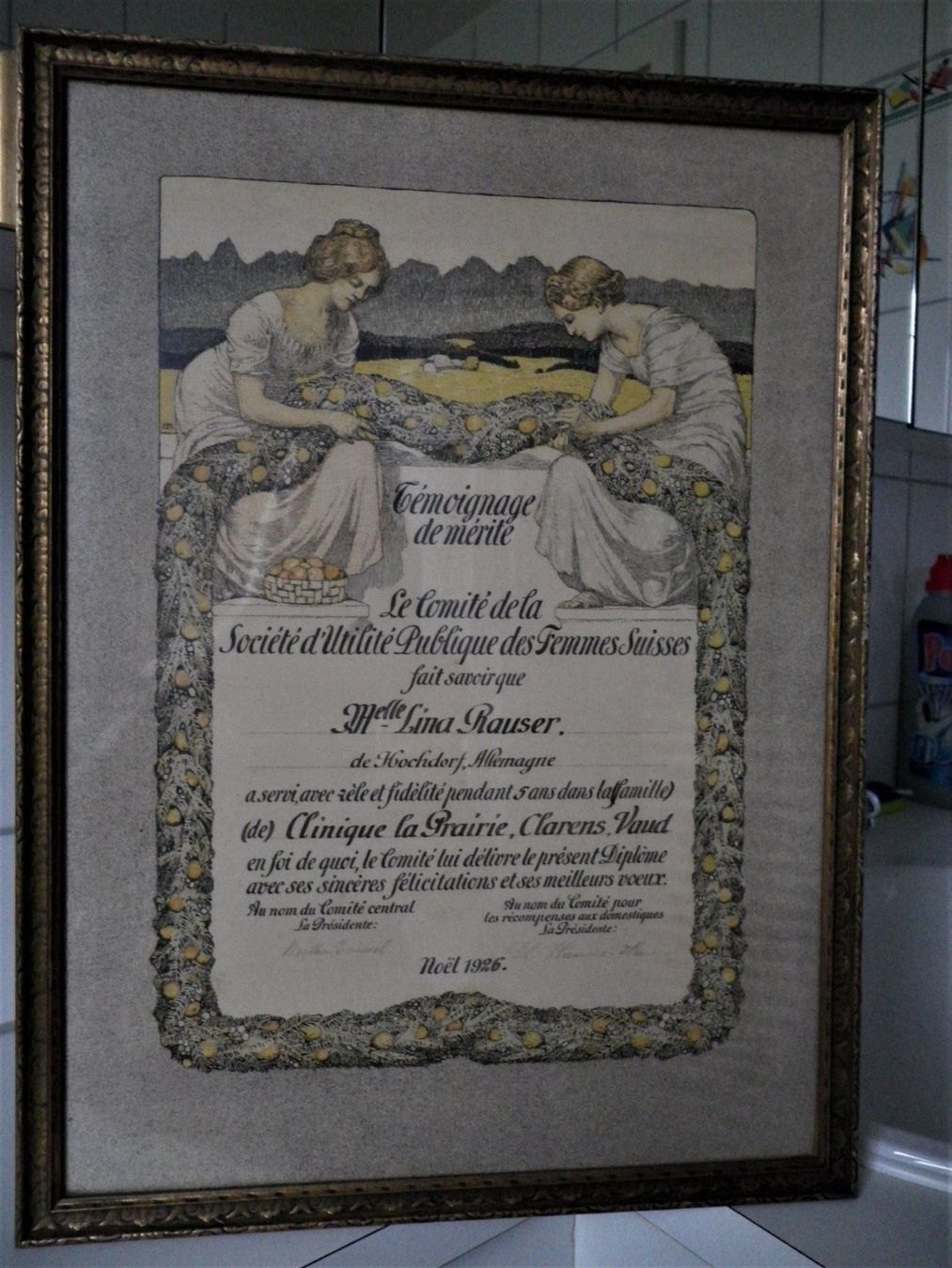 Foto & Immagini: Bild Verdiensturkunde 1926 – Usato da Reinach BL venduto da Annodomini